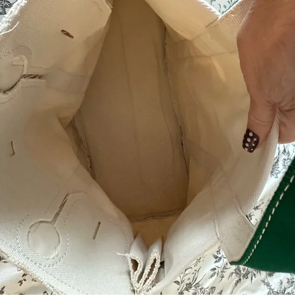 Boat Kin Canvas Bag New Tape Still On Feet Green Straps - Picture 7 of 9